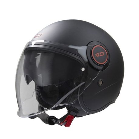 Casco Moto Jet garibaldi Gari G21 Sunvisor negro mate
