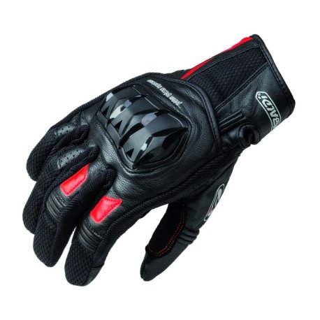 Guantes Moto Garibaldi Ariel Plis-Plas negro-rojo