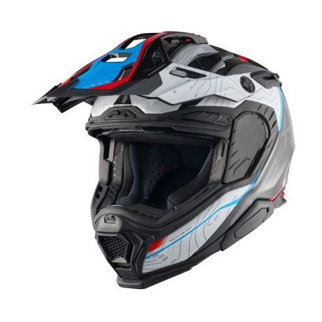 casco trail NEXX Helmet X.WED3 FURKA CARBON blanco-azul