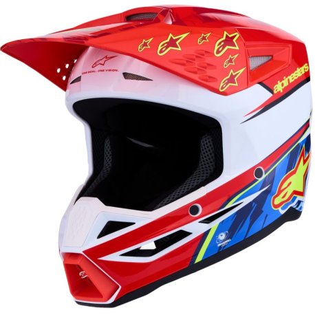 casco cross alpinestars sm-3 falcon rojo