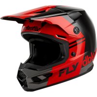 Casco FLY RACING Kinetic DBK 27 - negro/rojo/gris