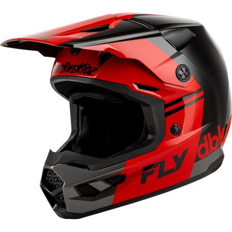 Casco FLY RACING Kinetic DBK 27 - negro/rojo/gris