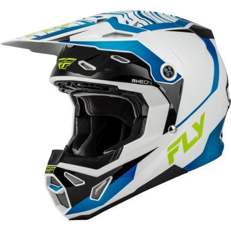 Casco FLY RACING Formula CP Charge - blanco/azul/negro