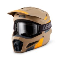 Kit Casco + Gafas Moto 3.5 Marrón Khaki