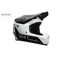 casco cross thor fleet storm negro-blanco talla XL