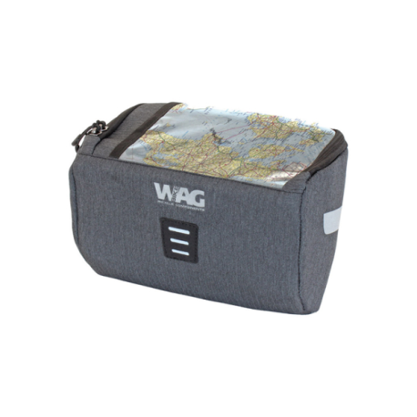 Bolsa de manillar portamapas wag gris