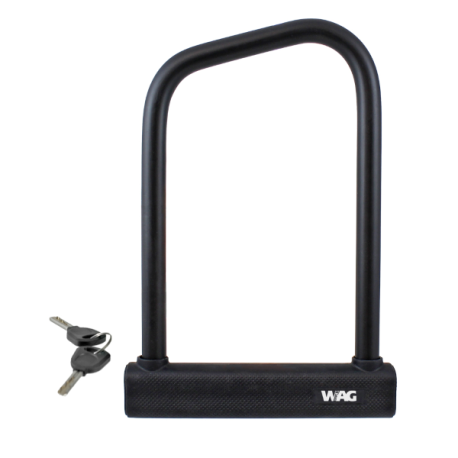 candado wag U-LOCK Ø 18 grande negro