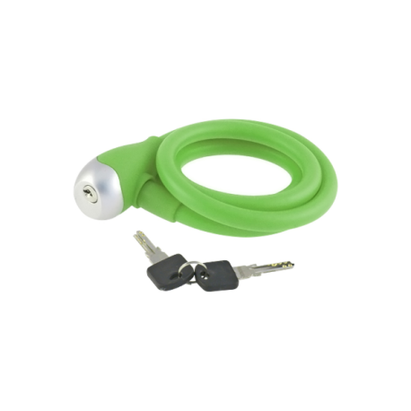 Candado wag de cable en espiral silicona Ø 12 verde