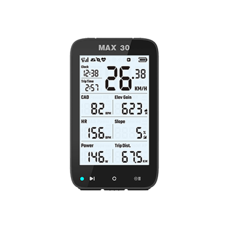 Ciclocomputador Max 30 GPS Negro Shanren