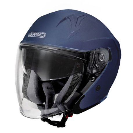 Casco Moto Jet Garibaldi Gari G40 Sunvisor azul mate