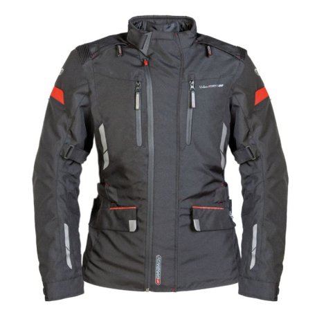 Chaqueta Moto Textil Impermeable Garibaldi Urbansport negro-rojo