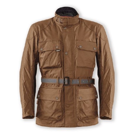 Chaqueta Moto Textil Impermeable Garibaldi Heritage marron
