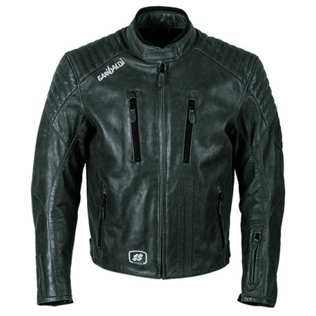 Chaqueta Moto Piel Garibaldi Bullrider negro
