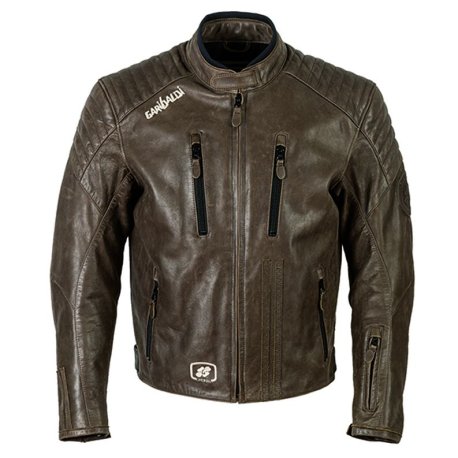 Chaqueta Moto Piel Garibaldi Bullrider marron