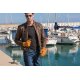 Chaqueta Moto Piel Garibaldi Bullrider marron