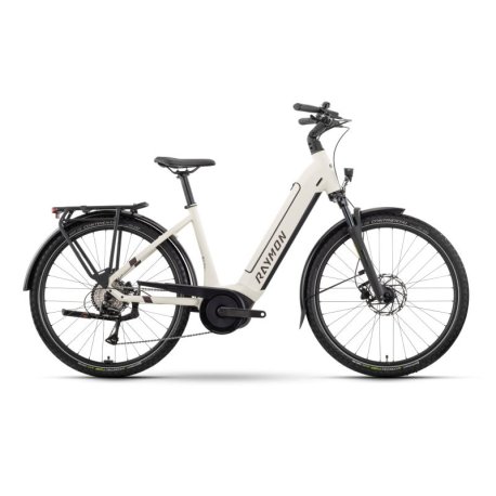 Bicicleta ebike raymon metmo crema talla S