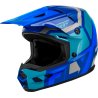 Casco infantil FLY RACING Kinetic Scrap blanco/naranja/azul/gris 49-50CM