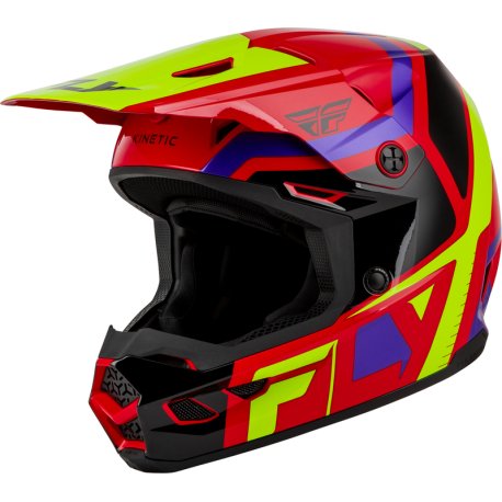 Casco infantil FLY RACING Kinetic Scrap rojo-violeta 47-48cm