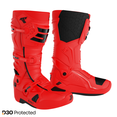 botas shot race 8 red