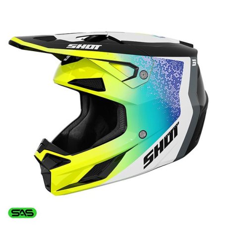 casco shot hybrid neon yelow glossy
