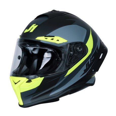 Casco integral JUST1 J-GPR F ARROW yelow fluor grey mate