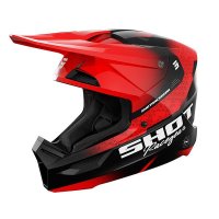 casco shot furious stream rojo brillo