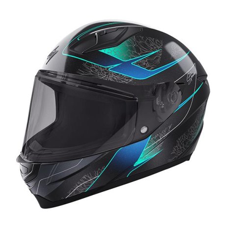 casco stormer blosson azul turquesa