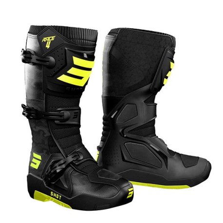 botas shot race 4 tACTIC BLACK NEON YELLOW
