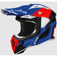 casco cross airoh AVIATOR ACE 2 SHIELD BLUE/RED GLOSS