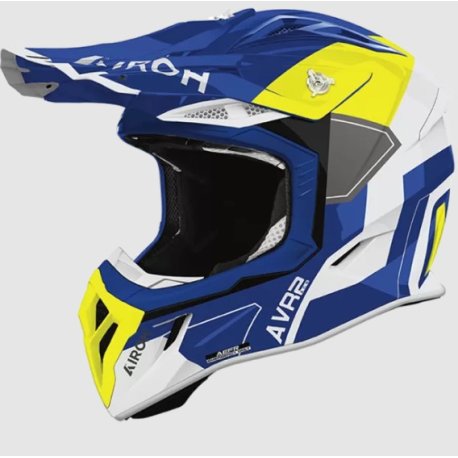 casco airoh aviator ace 2 shield blue-yelow gloss