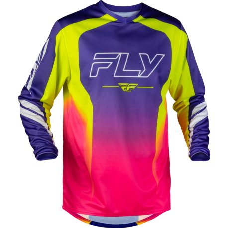 Camiseta FLY RACING F-16 Raze - violeta/rojo/amarillo