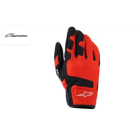 guantes alpinestars ignite red tangerine