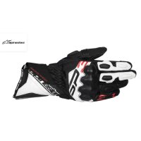 Guantes alpinestars sp-3 black-white-red fluor