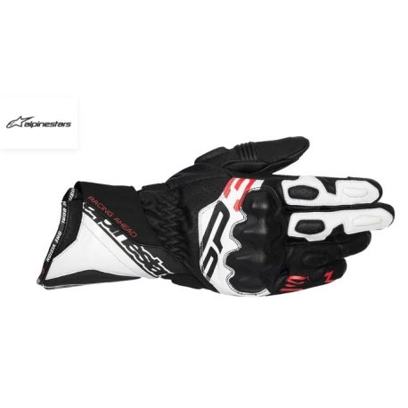 Guantes alpinestars sp-3 black-white-red fluor