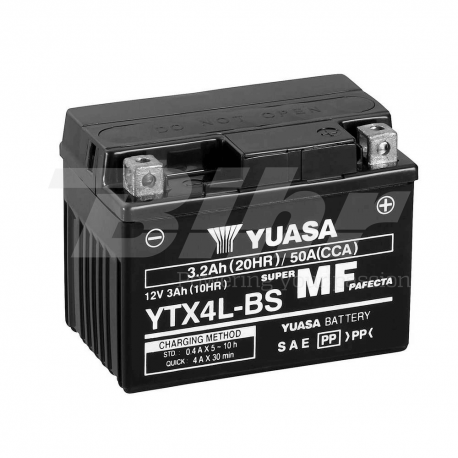 Batería Yuasa YTX4L-BS Combipack (con electrolito)