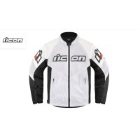 chaqueta cuero icon mesh white