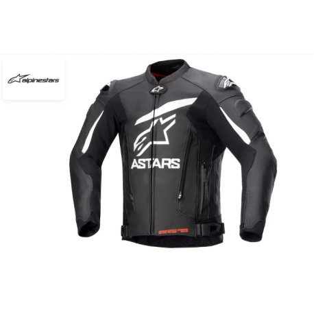 Chaqueta de cuero alpinestars GP Plus v4 negro-blanco