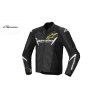 Chaqueta de cuero Faster v3 Airflow negro-blanco-amarillo