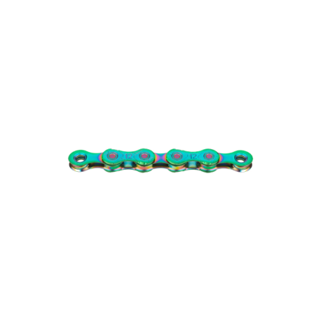 cadena 12 velocidades kmc aurora green 126 eslabones