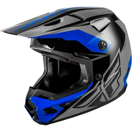 Casco FLY RACING Kinetic Crest gris-negro-azul