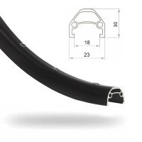 LLANTA 700C ALUM NEGRA 36H DOBLE PARED