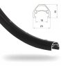 LLANTA 700C ALUM NEGRA 36H DOBLE PARED