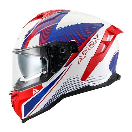 casco apex FI200 Madrid blanco/rojo/azul