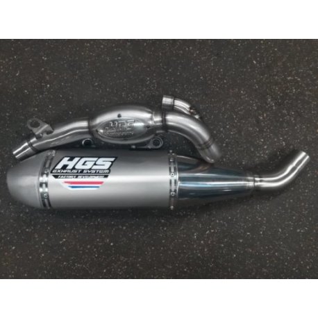 Sistema escape completo HGS 4T Acero gris EXC450/500F 20-23 FE450/501 20-23