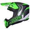 casco cross just1 J22 Carbono verde fluor BRILLANTE 22.06
