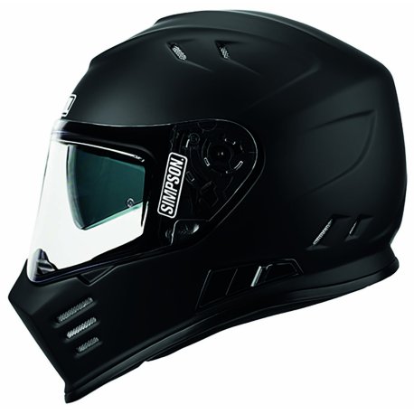 Casco integral Simpson Venom negro mate ECE 22.06 con visor solar y Pinlock MaxVision
