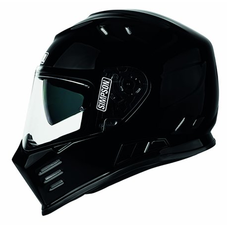 Casco integral Simpson Venom negro brillo ECE 22.06 con visor solar y Pinlock MaxVision