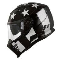 Casco integral Simpson Venom negro-oro-blanco ECE 22.06 con visor solar y Pinlock MaxVision