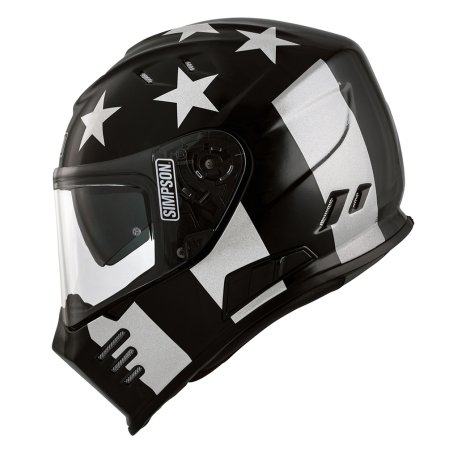 Casco integral Simpson Venom negro-oro-blanco ECE 22.06 con visor solar y Pinlock MaxVision
