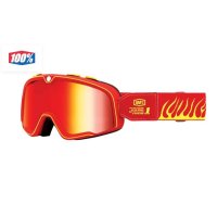 Gafas Moto Cross 100% Barstow Death Spray Red Mirror – Rojo/Amarillo